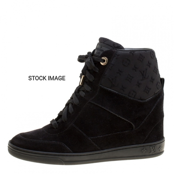 Louis Vuitton Black Monogram High top sneakers with platform - Picture 5 of 8